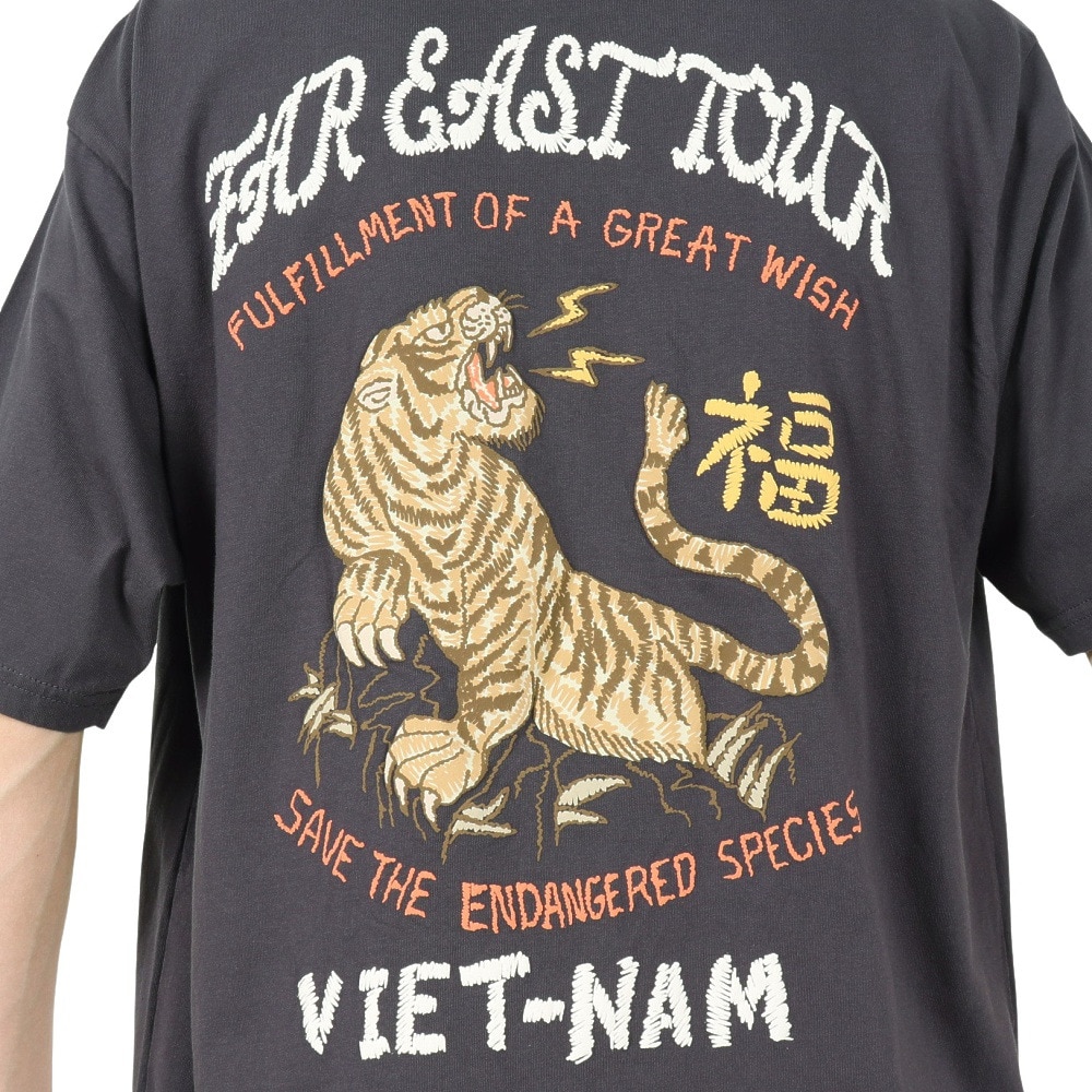 クリフメイヤー（KRIFF MAYER）（メンズ）スーベニアプリントTシャツ 虎 2447812 17 CHARCOAL
