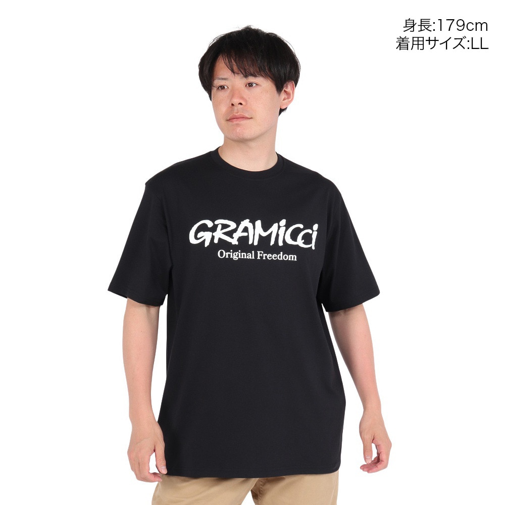 グラミチ（Gramicci）（メンズ、レディース）オリジナルフリーダムロゴTシャツ G5SU-T175-BLACK