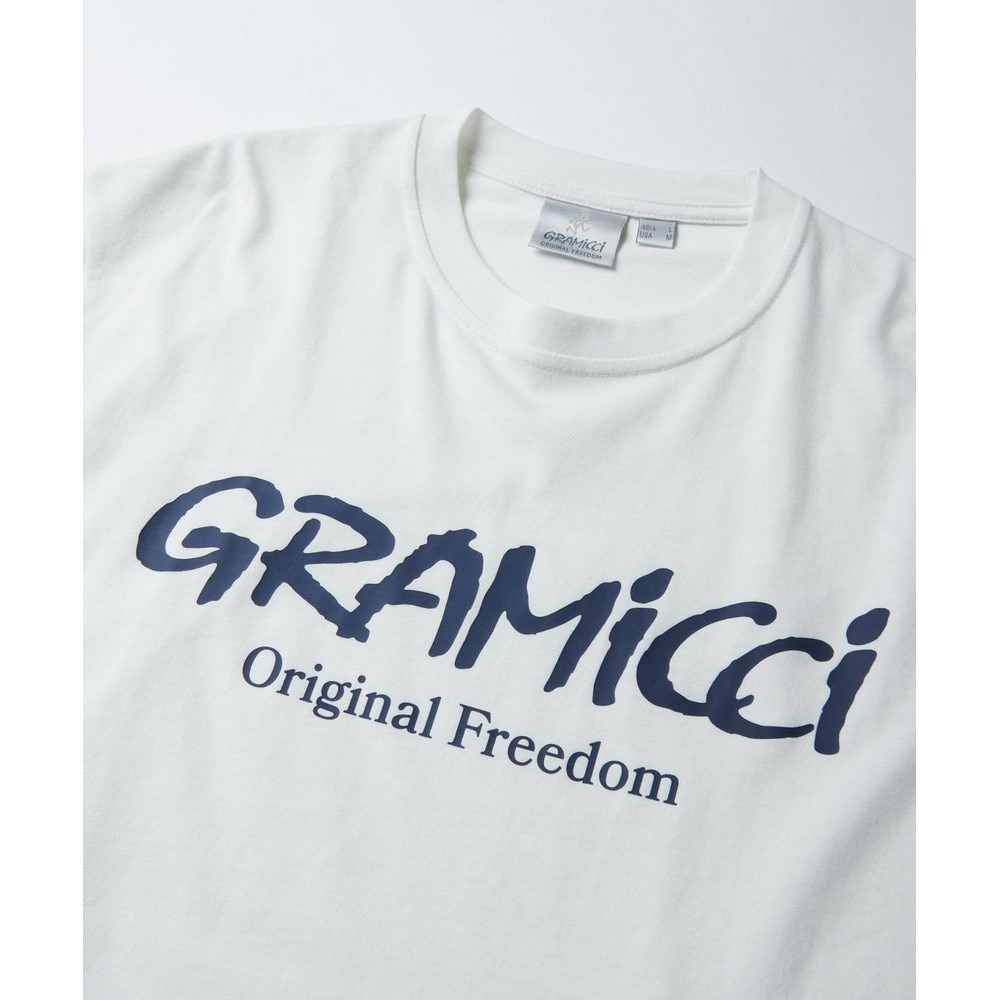 グラミチ（Gramicci）（メンズ、レディース）オリジナルフリーダムロゴTシャツ G5SU-T175-WHITE