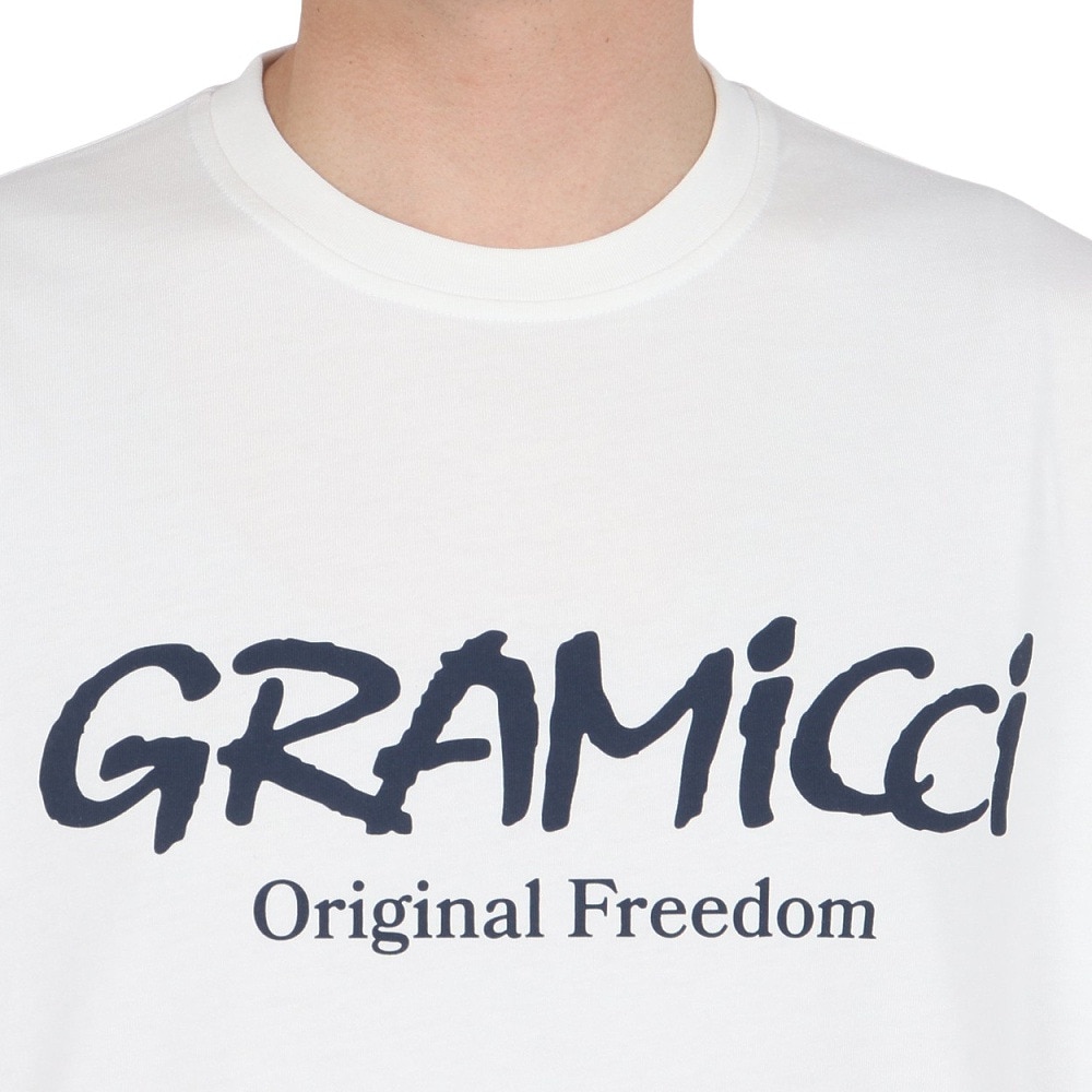 グラミチ（Gramicci）（メンズ、レディース）オリジナルフリーダムロゴTシャツ G5SU-T175-WHITE