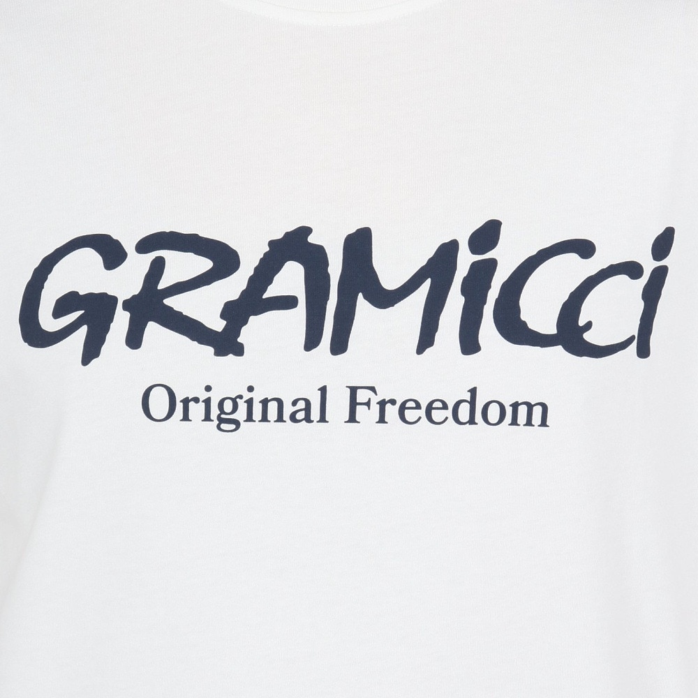 グラミチ（Gramicci）（メンズ、レディース）オリジナルフリーダムロゴTシャツ G5SU-T175-WHITE