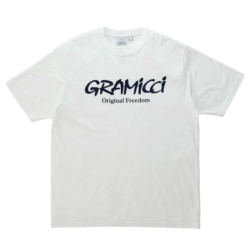 グラミチ（Gramicci）（メンズ、レディース）オリジナルフリーダムロゴTシャツ G5SU-T175-WHITE