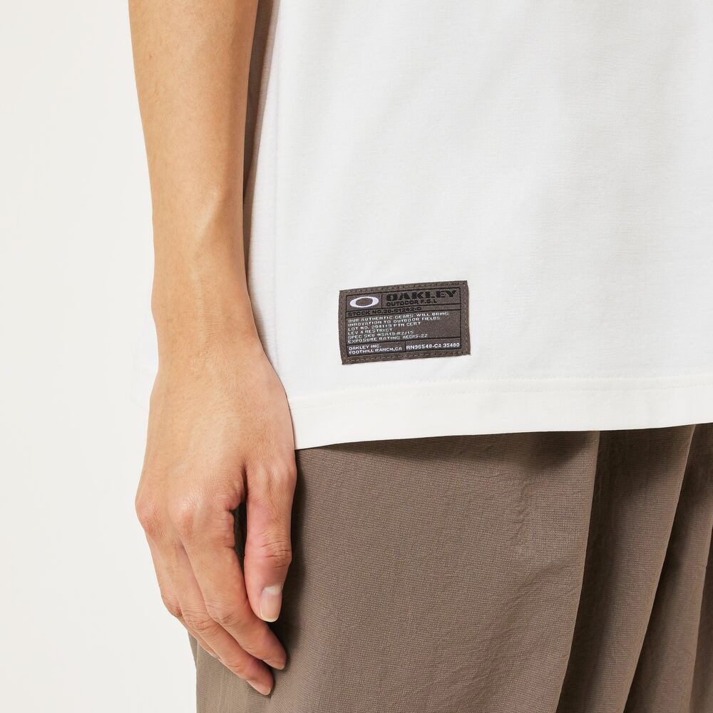 オークリー（OAKLEY）（メンズ）半袖Tシャツ カットソー FGL SCRATCH Tシャツ 5.0 FOA407577-10R オフホワイト 吸汗速乾 UVカット