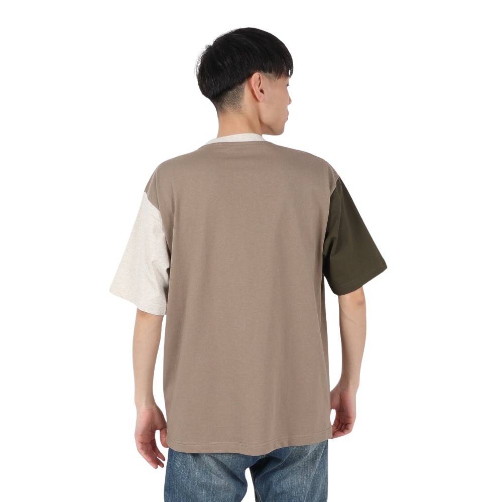 コールマン（Coleman）（メンズ）バイカラー ポケット 半袖Tシャツ X5534A BEG