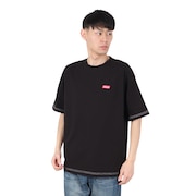 (メンズ)ランタン半袖Tシャツ X5537A BLK