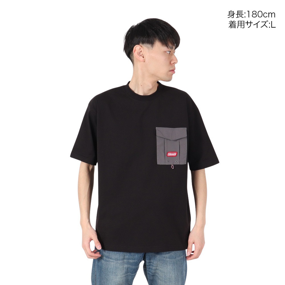 コールマン（Coleman）（メンズ）レタリング 半袖Tシャツ X553CA BLK