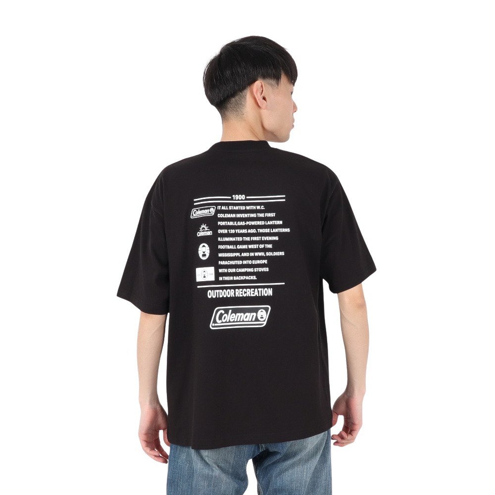 コールマン（Coleman）（メンズ）レタリング 半袖Tシャツ X553CA BLK