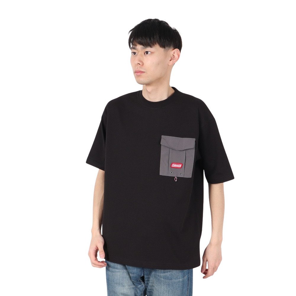 コールマン（Coleman）（メンズ）レタリング 半袖Tシャツ X553CA BLK