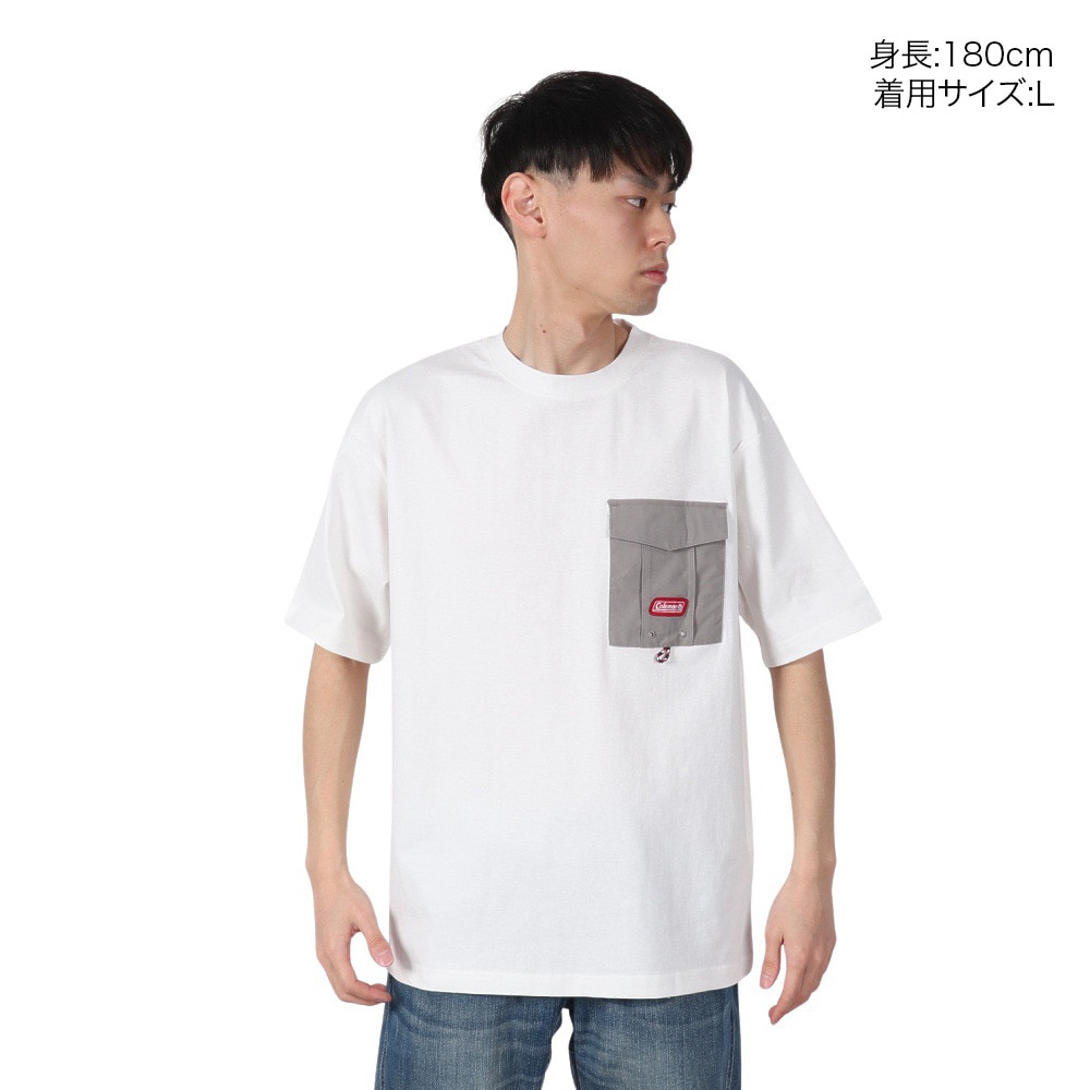 コールマン（Coleman）（メンズ）レタリング 半袖Tシャツ X553CA WHT