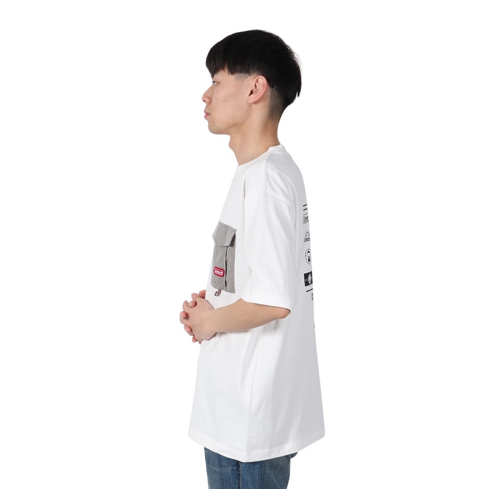 コールマン（Coleman）（メンズ）レタリング 半袖Tシャツ X553CA WHT