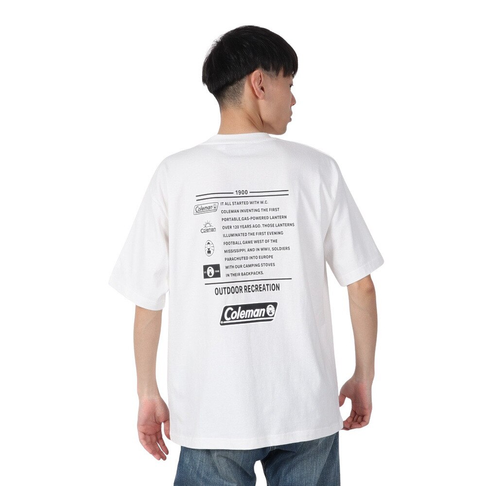 コールマン（Coleman）（メンズ）レタリング 半袖Tシャツ X553CA WHT