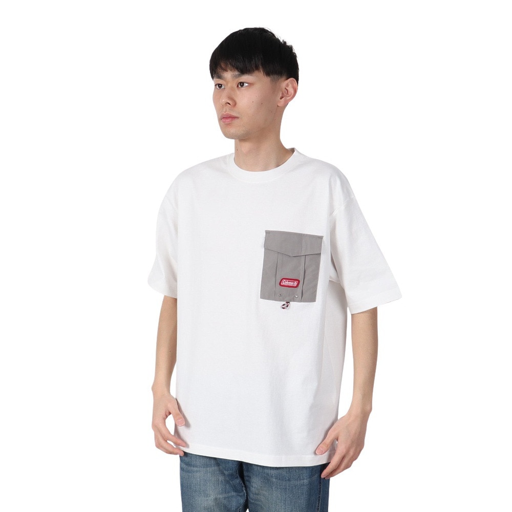 コールマン（Coleman）（メンズ）レタリング 半袖Tシャツ X553CA WHT