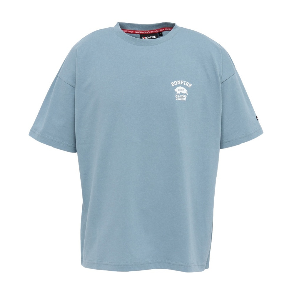 ボンファイア（Bonfire）（メンズ）Wild boar 半袖Tシャツ 50BNF5SCD2374 LBLU