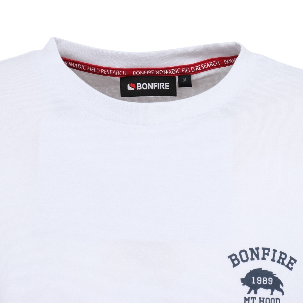 ボンファイア（Bonfire）（メンズ）Wild boar 半袖Tシャツ 50BNF5SCD2374 WHT