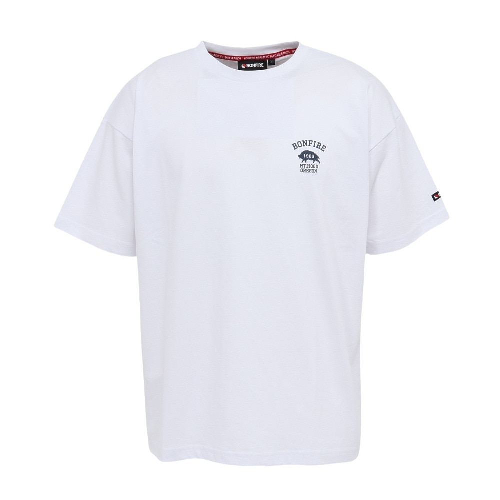 ボンファイア（Bonfire）（メンズ）Wild boar 半袖Tシャツ 50BNF5SCD2374 WHT