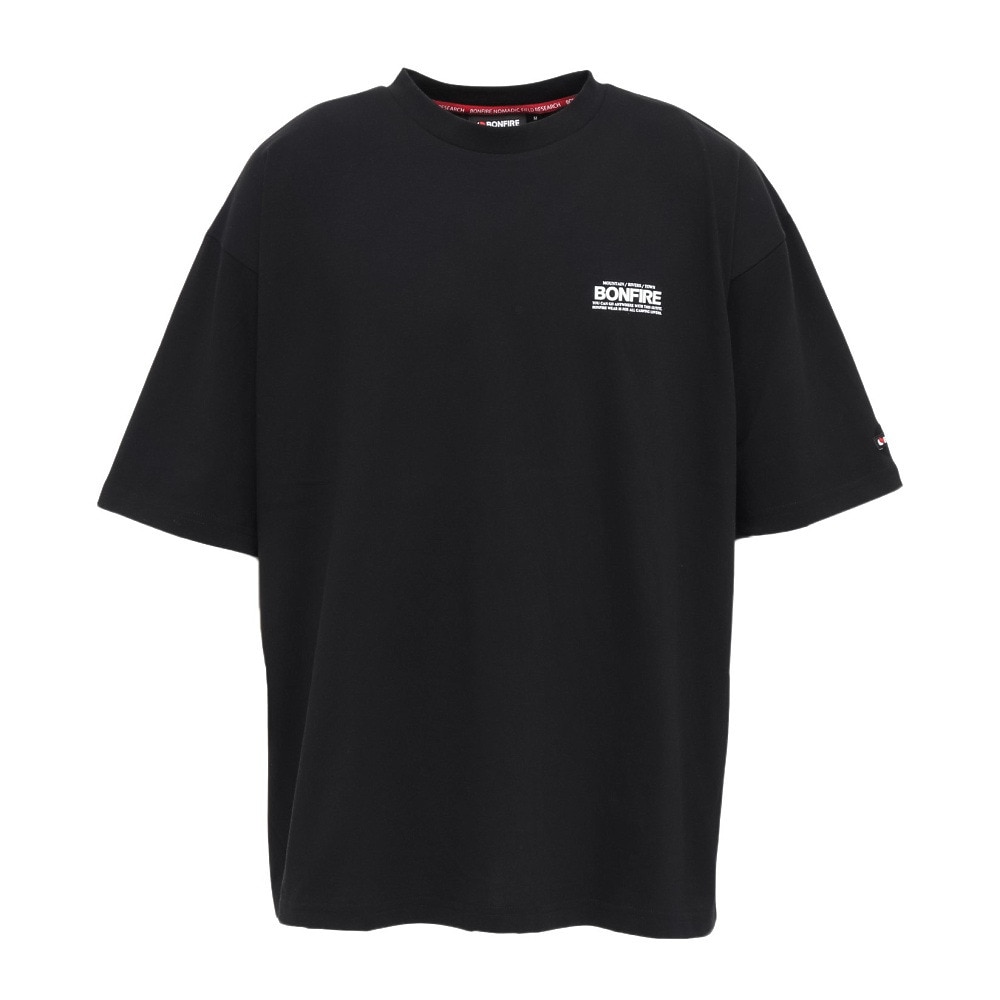 ボンファイア（Bonfire）（メンズ）半袖Tシャツ Mount range 50BNF5SCD2375 BLK ブラック