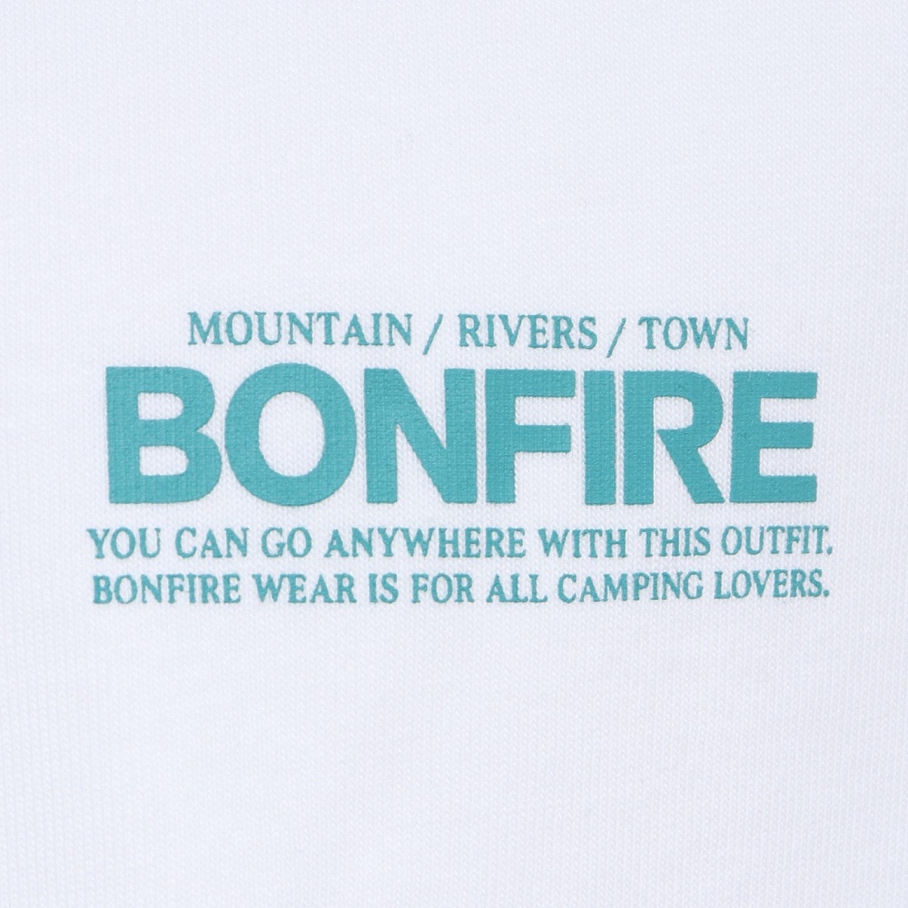 ボンファイア（Bonfire）（メンズ）半袖Tシャツ Mount range 50BNF5SCD2375 WHT ホワイト