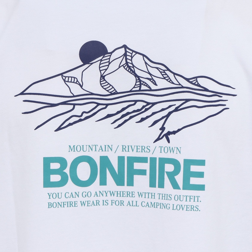 ボンファイア（Bonfire）（メンズ）半袖Tシャツ Mount range 50BNF5SCD2375 WHT ホワイト