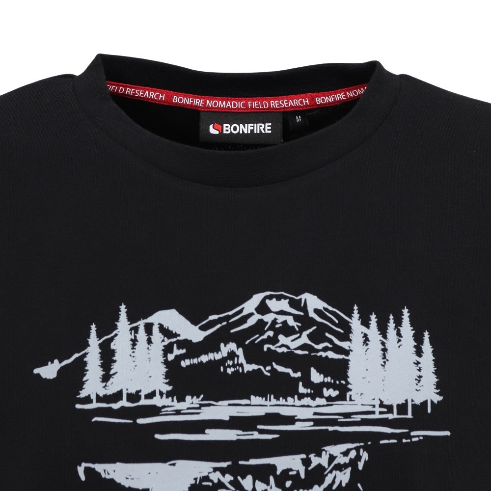 ボンファイア（Bonfire）（メンズ）半袖Tシャツ Oregon Forest 50BNF5SCD2376 BLK ブラック
