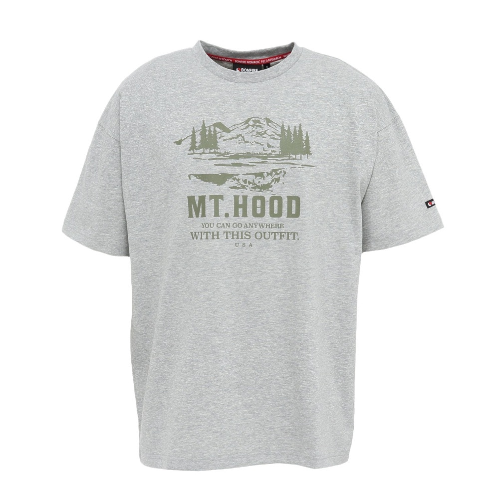 ボンファイア（Bonfire）（メンズ）Oregon Forest 半袖Tシャツ 50BNF5SCD2376 GRY