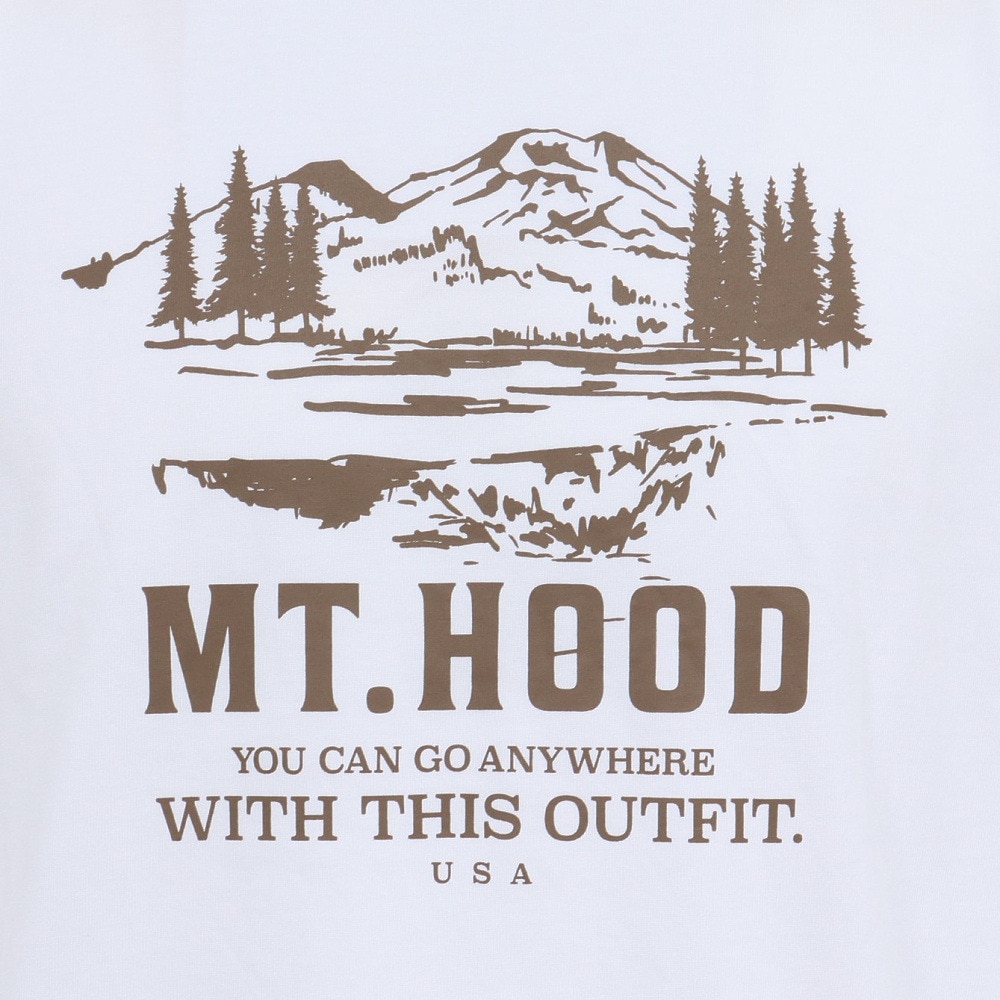 ボンファイア（Bonfire）（メンズ）Oregon Forest 半袖Tシャツ 50BNF5SCD2376 WHT