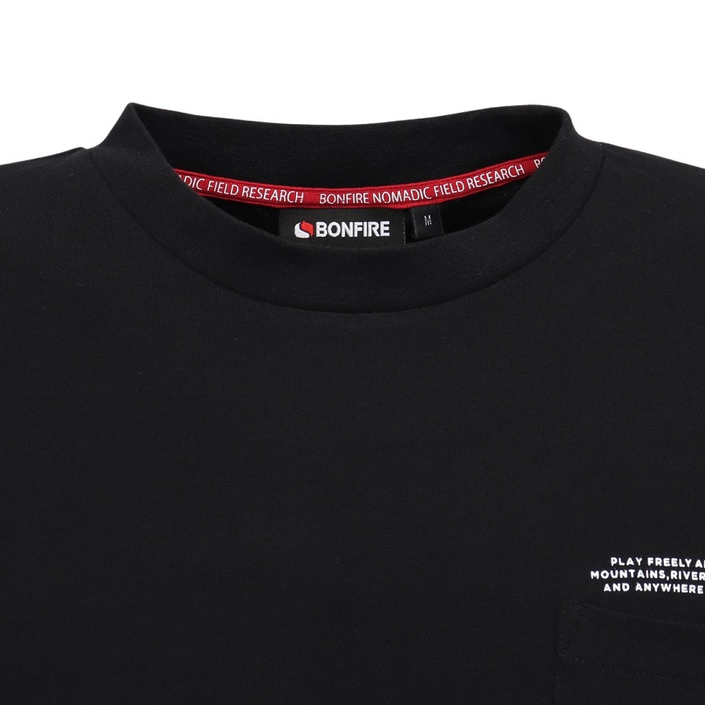 ボンファイア（Bonfire）（メンズ）Big valley 半袖Tシャツ 50BNF5SCD2378 BLK