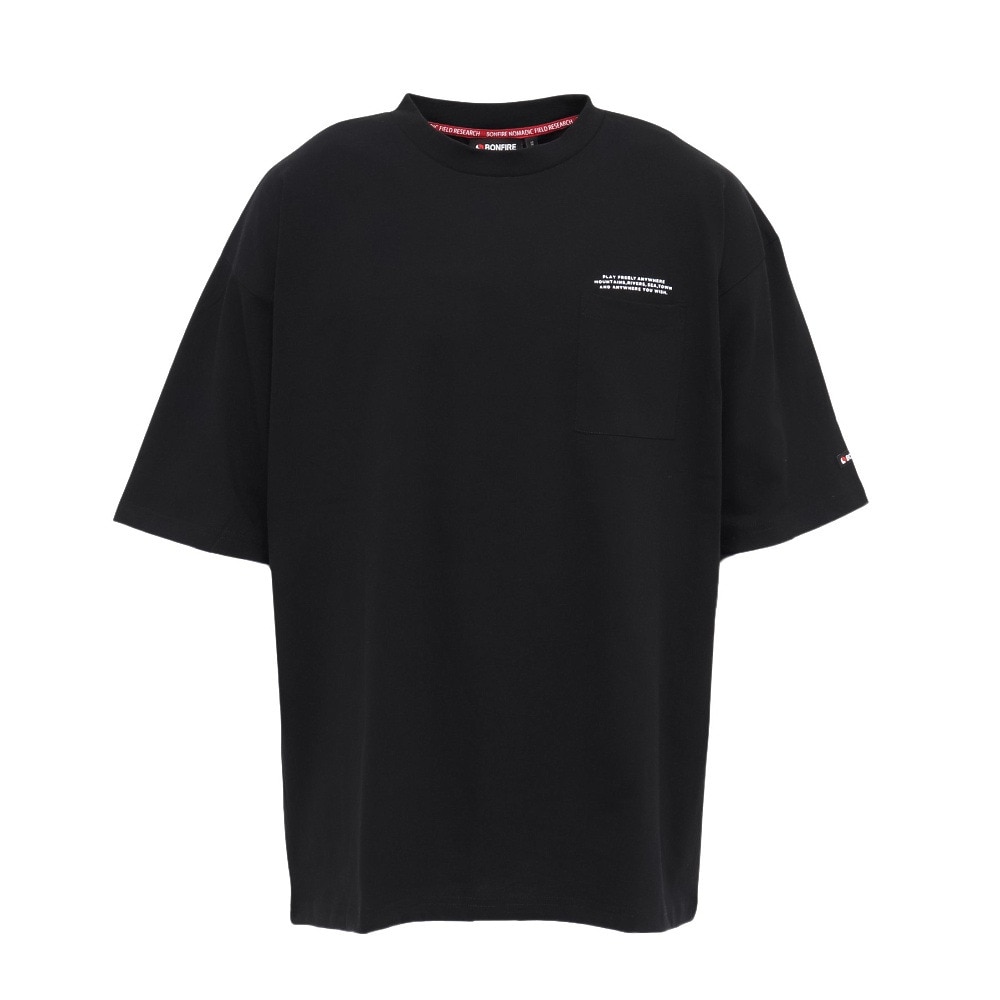 ボンファイア（Bonfire）（メンズ）Big valley 半袖Tシャツ 50BNF5SCD2378 BLK