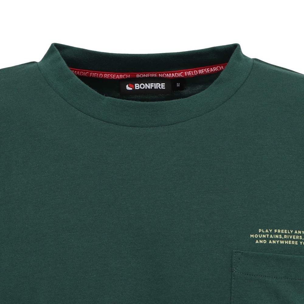 ボンファイア（Bonfire）（メンズ）半袖Tシャツ Big valley 50BNF5SCD2378 DGRN ダークグリーン