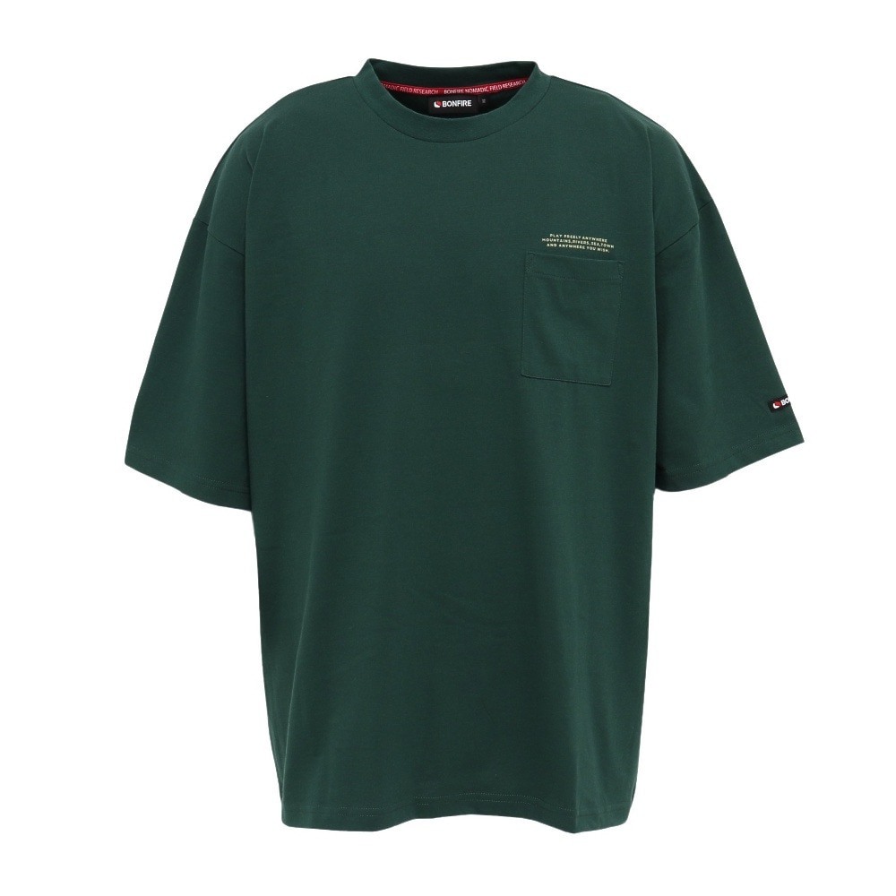 ボンファイア（Bonfire）（メンズ）半袖Tシャツ Big valley 50BNF5SCD2378 DGRN ダークグリーン