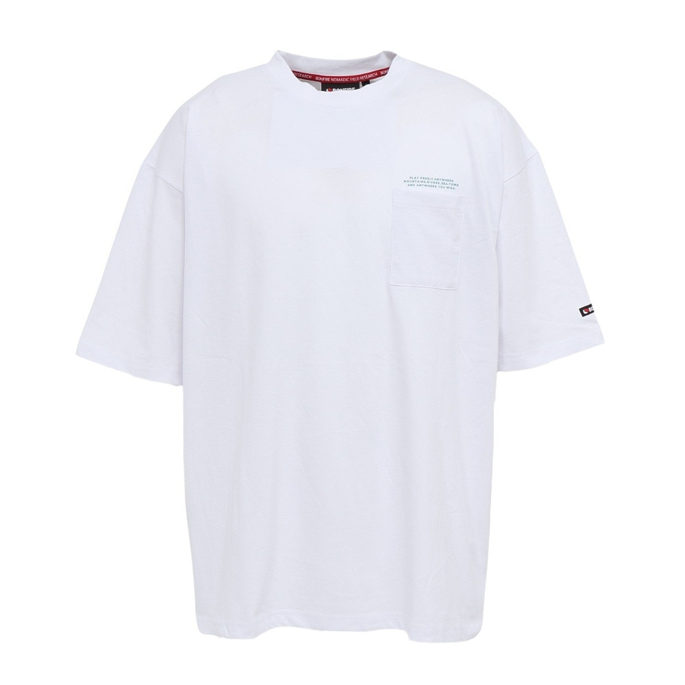 ボンファイア（Bonfire）（メンズ）Big valley 半袖Tシャツ 50BNF5SCD2378 WHT