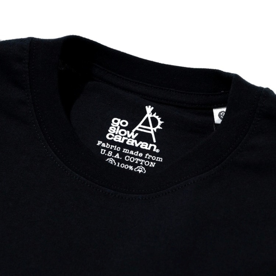 ゴースローキャラバン（GOSLOWCARAVAN）（メンズ）イロイロ刺繍Tシャツ 341912 BLK