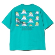 (メンズ)スクエアロゴゆったりTシャツ 341915B GRN