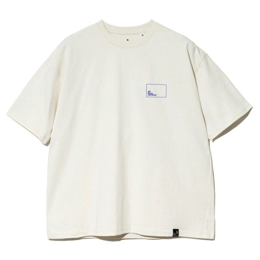 ゴースローキャラバン（GOSLOWCARAVAN）（メンズ）スクエアロゴゆったりTシャツ 341915B IVY