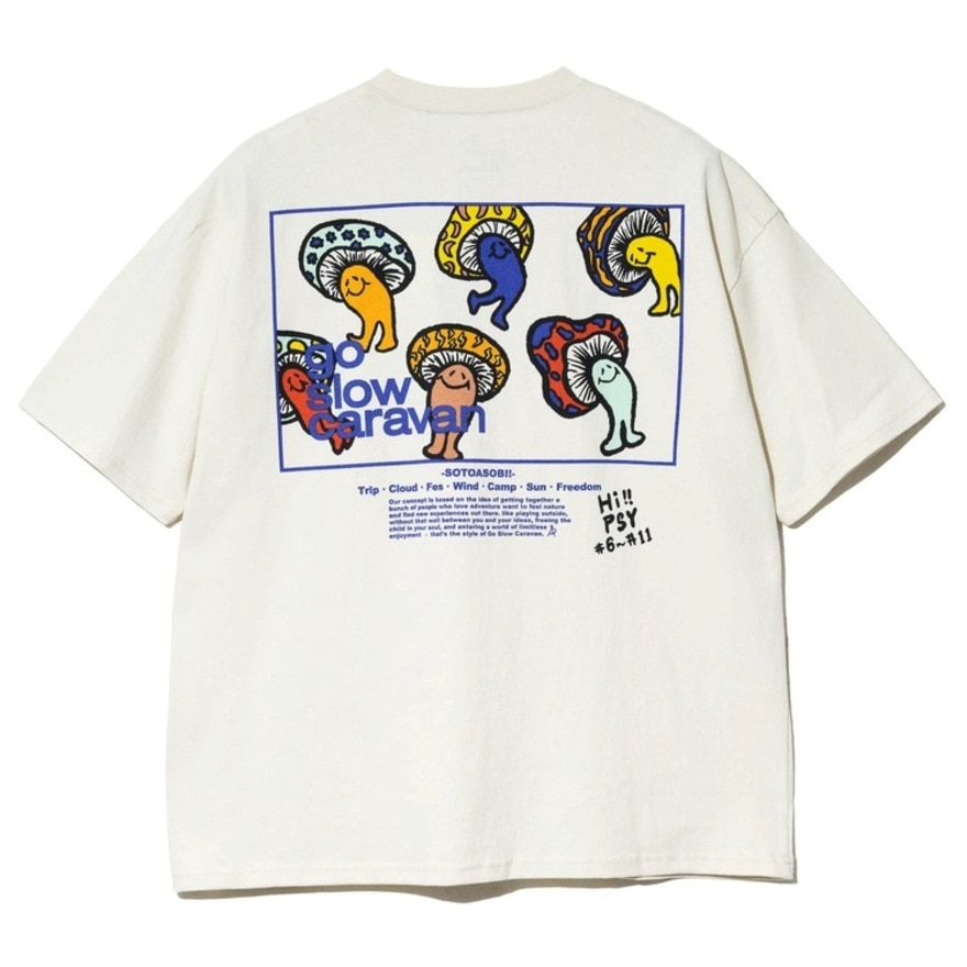 ゴースローキャラバン（GOSLOWCARAVAN）（メンズ）スクエアロゴゆったりTシャツ 341915B IVY