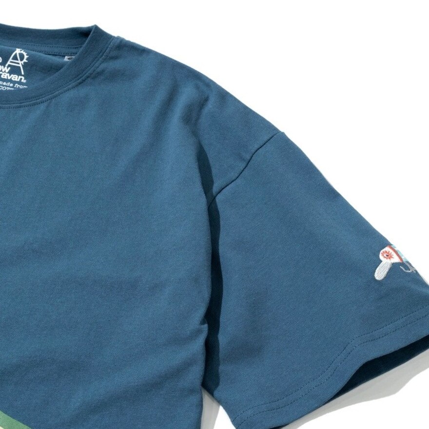 ゴースローキャラバン（GOSLOWCARAVAN）（メンズ）ブラックバスTシャツ 341917 BLU