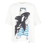 (メンズ)プールクマ ビッグTシャツ 341920 WHT