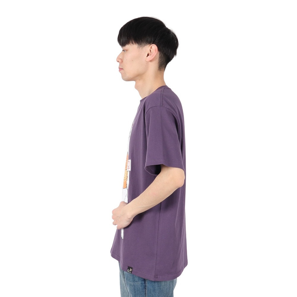 ゴースローキャラバン（GOSLOWCARAVAN）（メンズ）DOMDOM×GSC 手作り厚焼きたまごバーガークマ Tシャツ 341961 VLT バイオレット