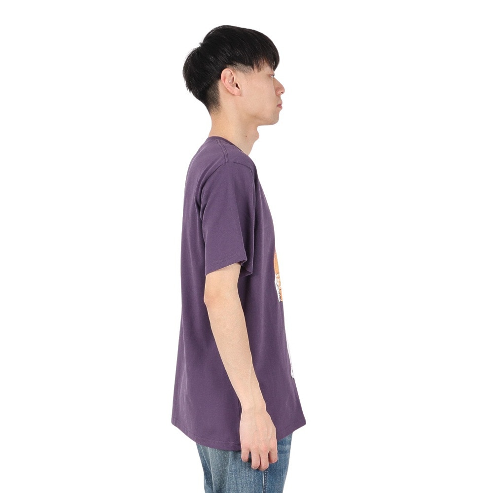 ゴースローキャラバン（GOSLOWCARAVAN）（メンズ）DOMDOM×GSC 手作り厚焼きたまごバーガークマ Tシャツ 341961 VLT バイオレット