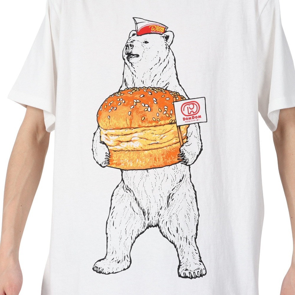 ゴースローキャラバン（GOSLOWCARAVAN）（メンズ）DOMDOM×GSC 手作り厚焼きたまごバーガークマ Tシャツ 341961 WHT ホワイト