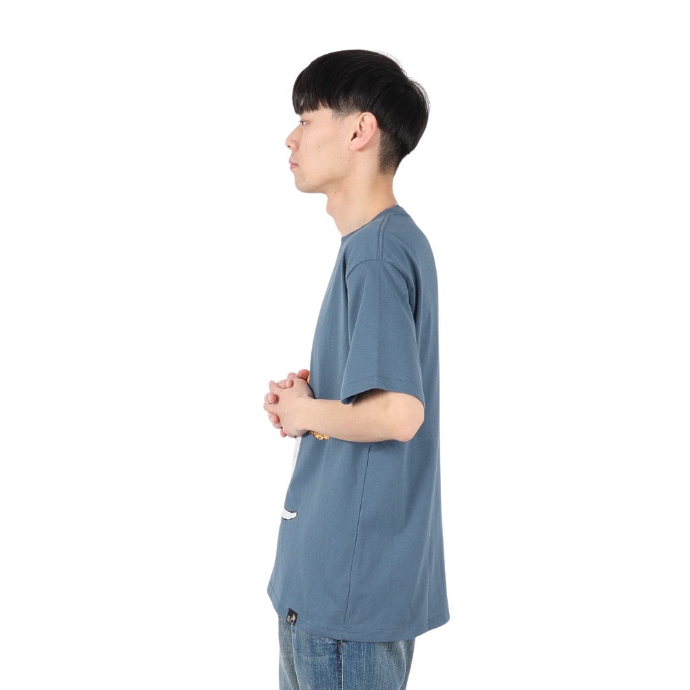 ゴースローキャラバン（GOSLOWCARAVAN）（メンズ）DOMDOM×GSC びたびたバターフィッシュ猫 半袖Tシャツ 341962 BLU ブルー