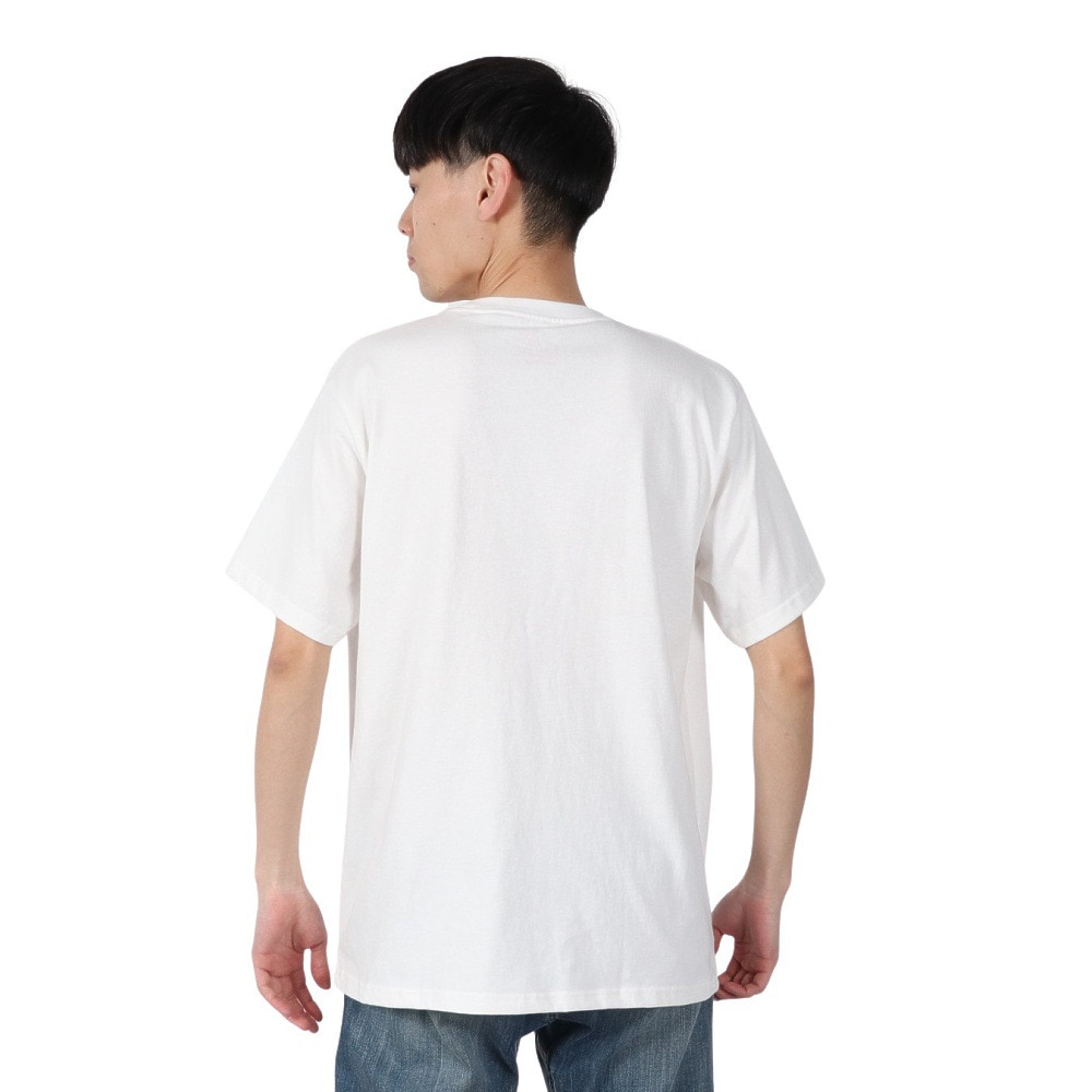ゴースローキャラバン（GOSLOWCARAVAN）（メンズ）DOMDOM×GSC びたびたバターフィッシュ猫 半袖Tシャツ 341962 WHT ホワイト