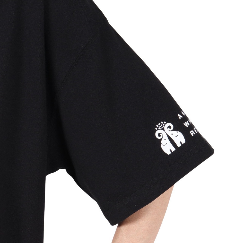 ゴースローキャラバン（GOSLOWCARAVAN）（メンズ）味噌ピーチキンバーガーゾウ ビッグ Tシャツ 341963 BLK