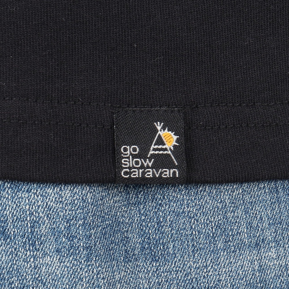 ゴースローキャラバン（GOSLOWCARAVAN）（メンズ）味噌ピーチキンバーガーゾウ ビッグ Tシャツ 341963 BLK