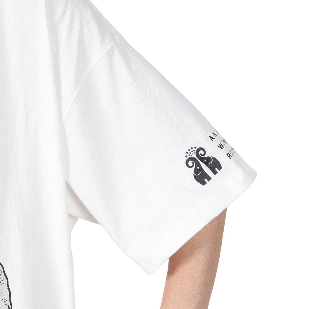 ゴースローキャラバン（GOSLOWCARAVAN）（メンズ）味噌ピーチキンバーガーゾウ ビッグ Tシャツ 341963 WHT