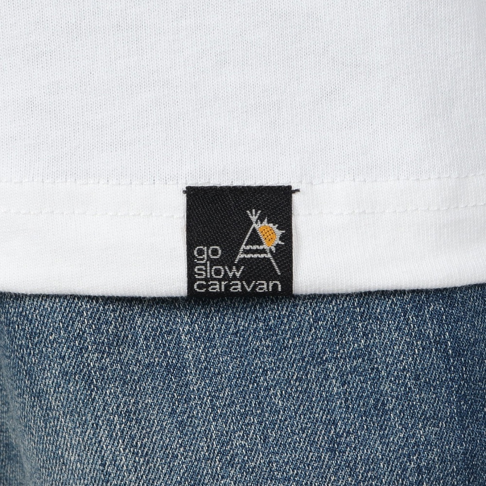 ゴースローキャラバン（GOSLOWCARAVAN）（メンズ）味噌ピーチキンバーガーゾウ ビッグ Tシャツ 341963 WHT