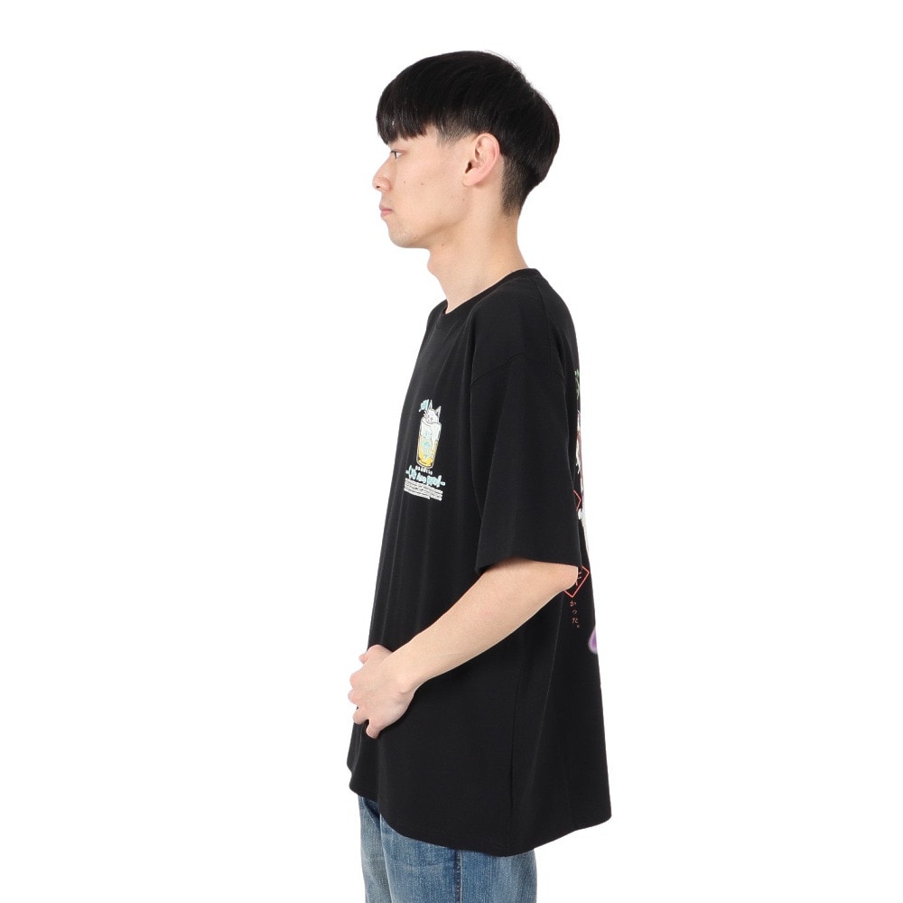 ゴースローキャラバン（GOSLOWCARAVAN）（メンズ、レディース）RAY綿 猫と麦酒TEE 無限麦酒2 半袖Tシャツ 342610 BLK ブラック