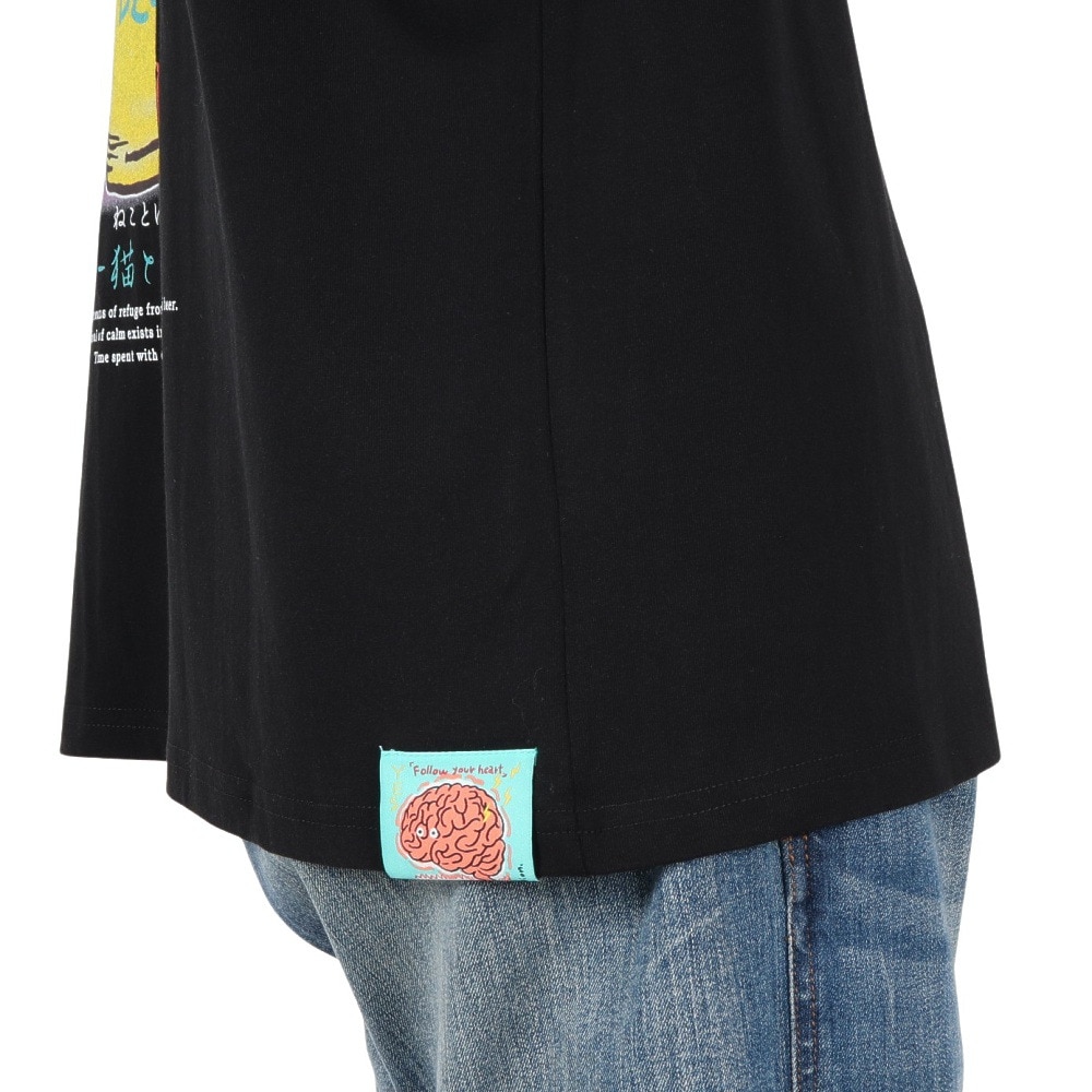 ゴースローキャラバン（GOSLOWCARAVAN）（メンズ、レディース）RAY綿 猫と麦酒TEE 無限麦酒2 半袖Tシャツ 342610 BLK ブラック