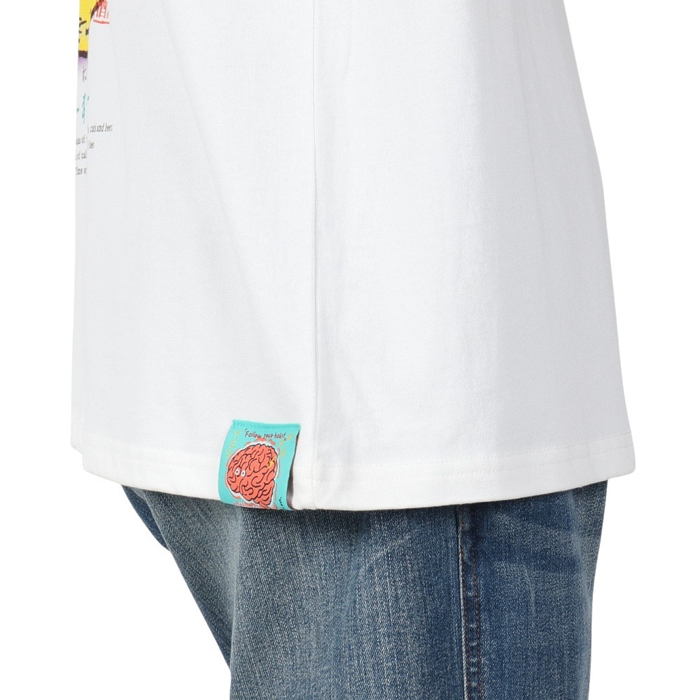 ゴースローキャラバン（GOSLOWCARAVAN）（メンズ、レディース）RAY綿 猫と麦酒TEE 無限麦酒2 半袖Tシャツ 342610 WHT ホワイト