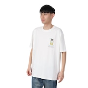 (メンズ、レディース)RAY綿 猫と麦酒TEE 無限麦酒2 半袖Tシャツ 342610 WHT ホワイト