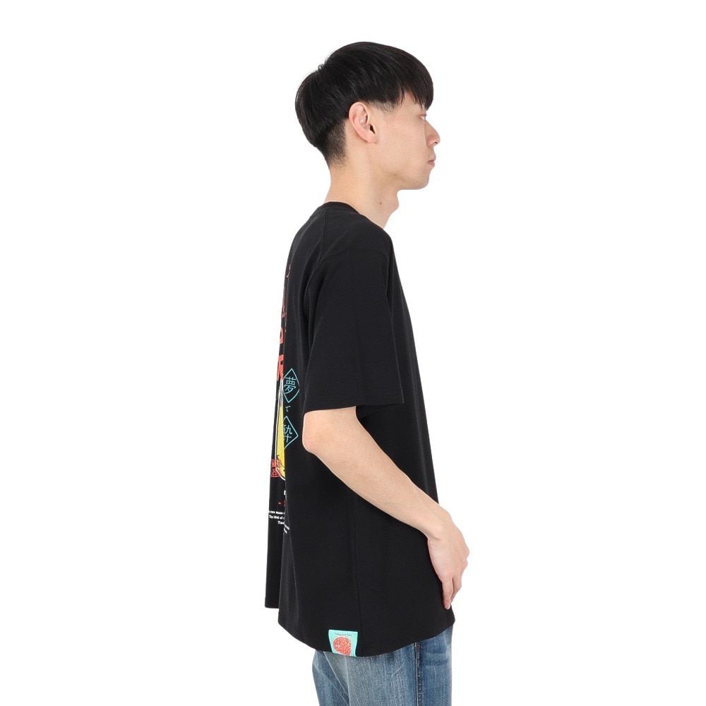 ゴースローキャラバン（GOSLOWCARAVAN）（メンズ、レディース）RAY綿 猫と麦酒TEE 麦酒風呂2 半袖Tシャツ 342611 BLK ブラック